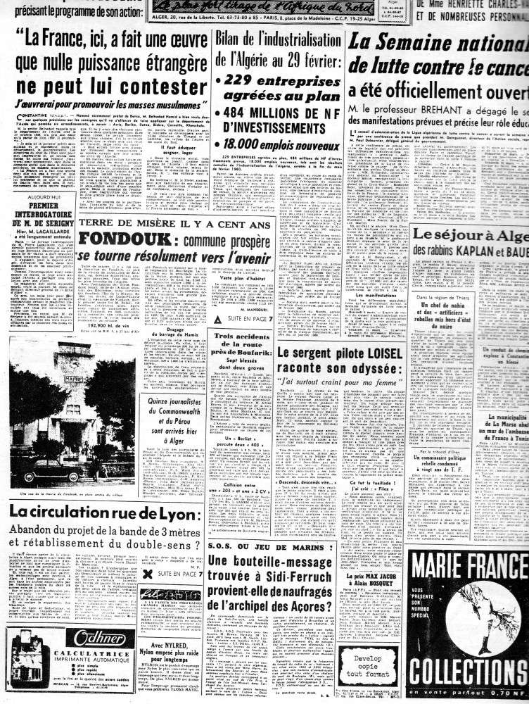 ALGERIE PRESSE 1960 5ème et dernière partie 320