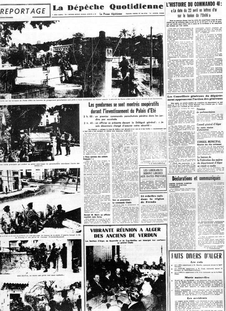 ALGERIE PRESSE  1961 "spécial PUTSCH"  1ère partie 321