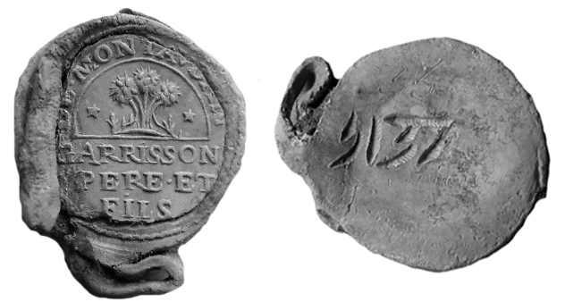 82 - plomb d'étoffe-Garrisson père et fils de Montauban. 18ème siècle. Ebay5210