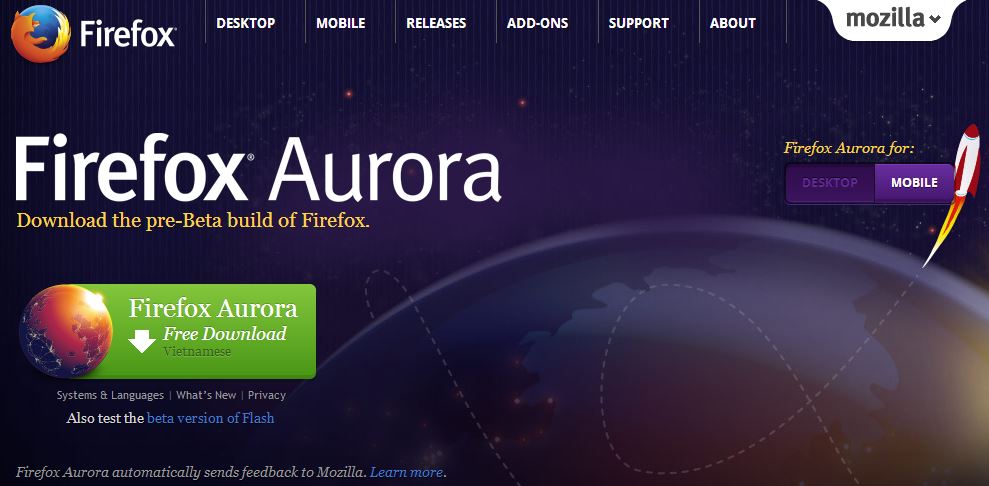 Hướng dẫn cài đặt, sử dụng Firefox tiếng Việt Audora10