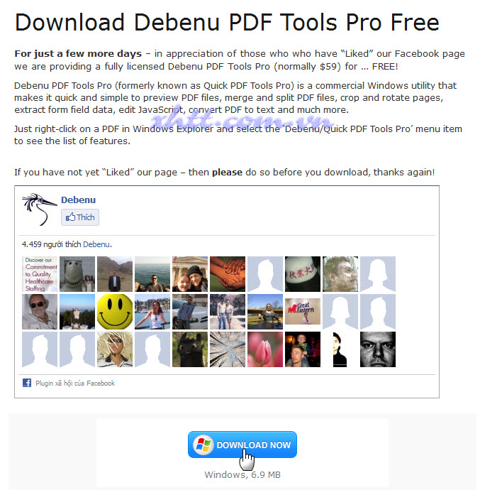 Bản quyền miễn phí Debenu PDF Tools Pro Debenu11