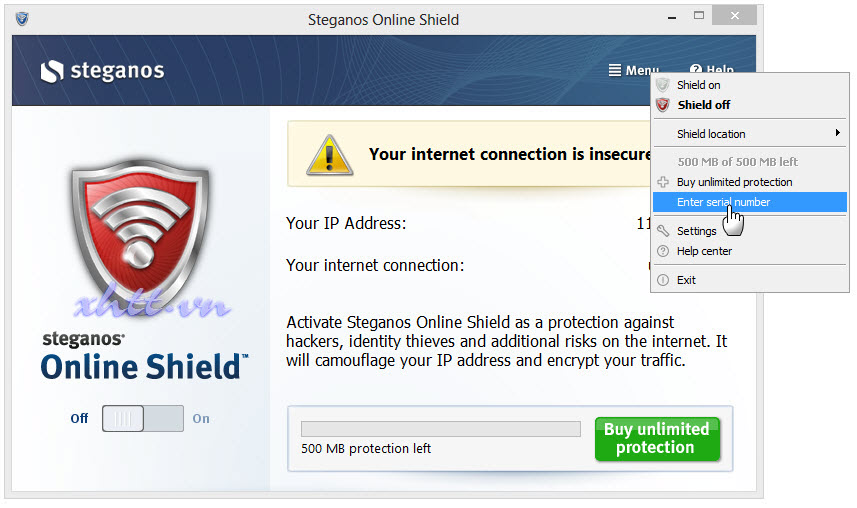 Bản quyền miễn phí Steganos Online Shield 365 Stegan17