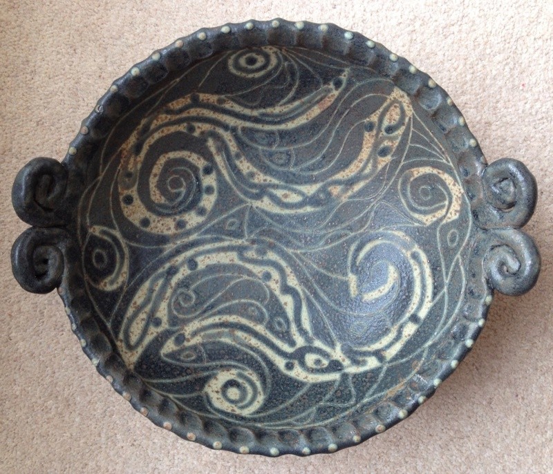 unusual large studio pottery bowl Img_0210