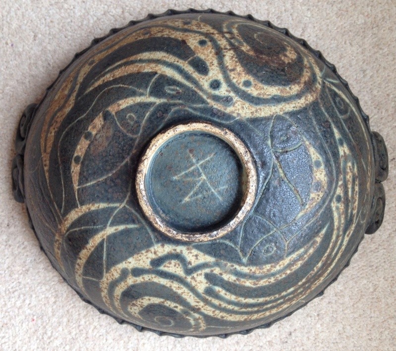 unusual large studio pottery bowl Img_0211