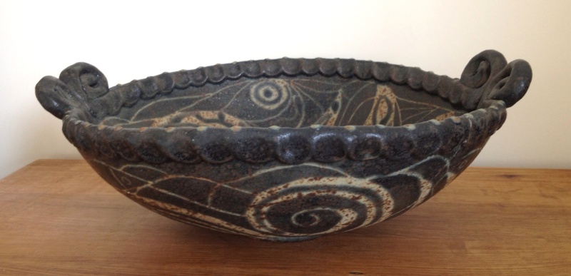 unusual large studio pottery bowl Img_0212
