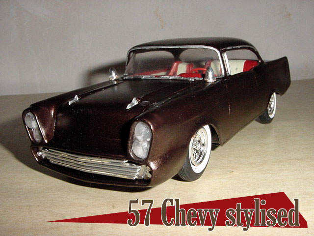 1957 bel air Chevrolet - amt - 3 in 1 - custom and stylized version 57chev12
