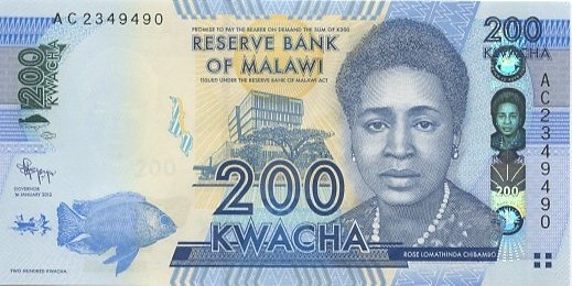Les billets monétaires du malawi avec un cichlidé. -image12