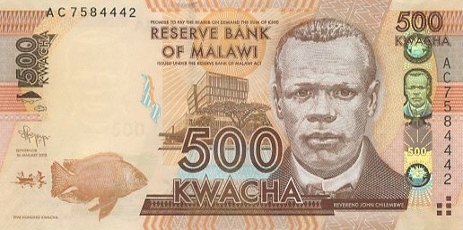 Les billets monétaires du malawi avec un cichlidé. -image13