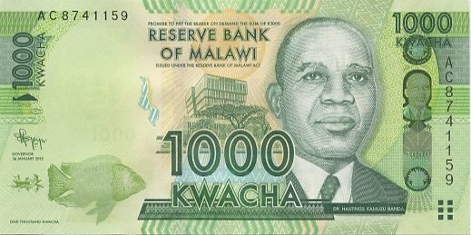 Les billets monétaires du malawi avec un cichlidé. -image14
