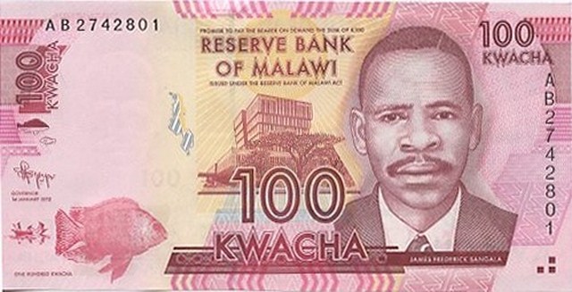 Les billets monétaires du malawi avec un cichlidé. B_m_2_10