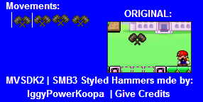 SMB3 Styled Mario vs Donkey Kong 2 - Sprites, Objects and Enemies Hammer10