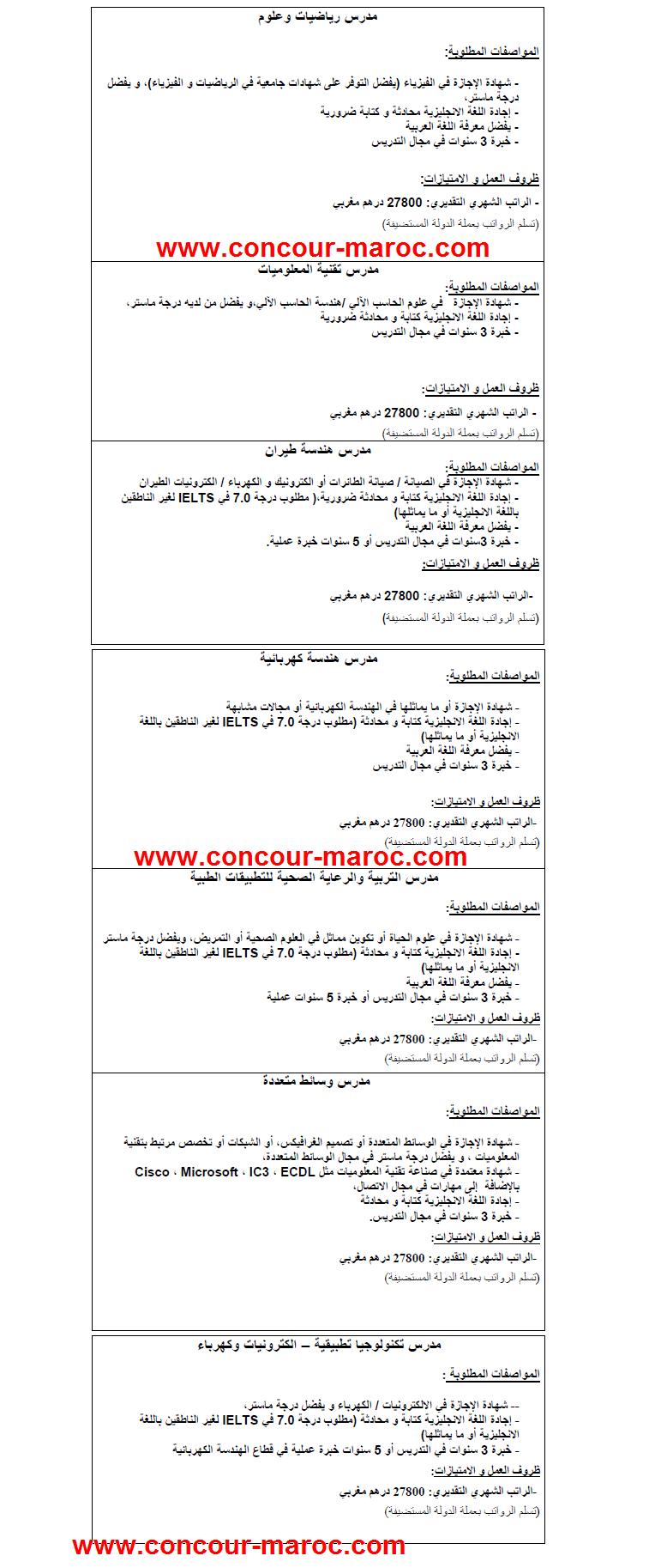 ANAPEC : مؤسسة في مجال التعليم و التدريب المهني بإحدى دول مجلس التعاون الخليجي تشغل مكونين في عدة التخصصات من المغرب اخر اجل لتقديم الترشيحات يوم 03 أبريل 2013 Conco132