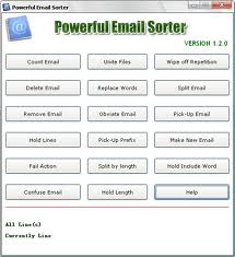 برنامج Powerful Email Sorter Indexj10
