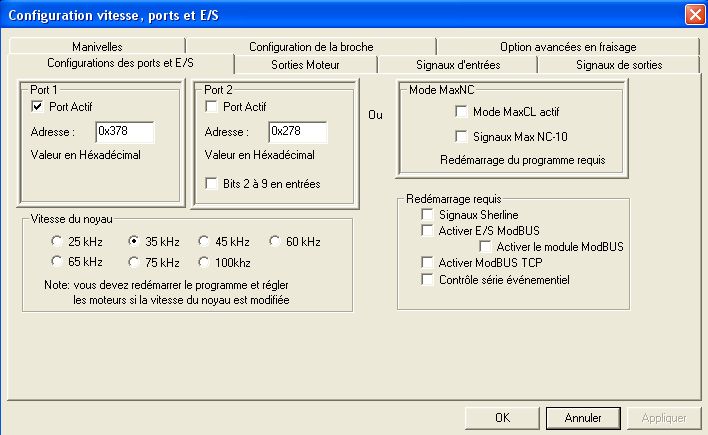 Demarrage CNC 6040 Config11