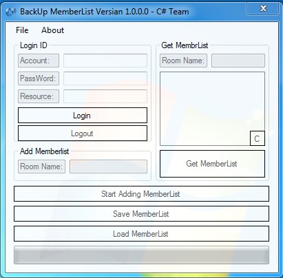 Memberlist Backup Versian 1.0.0.0 - C# TM Sasa10