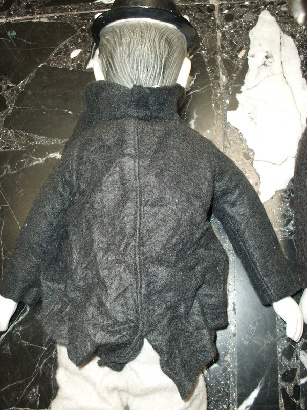 COPPIA STANLIO E OLLIO PUPAZZI 50 CM CERAMICA CON VESTITI PANNO STOFFA RARI Foto611