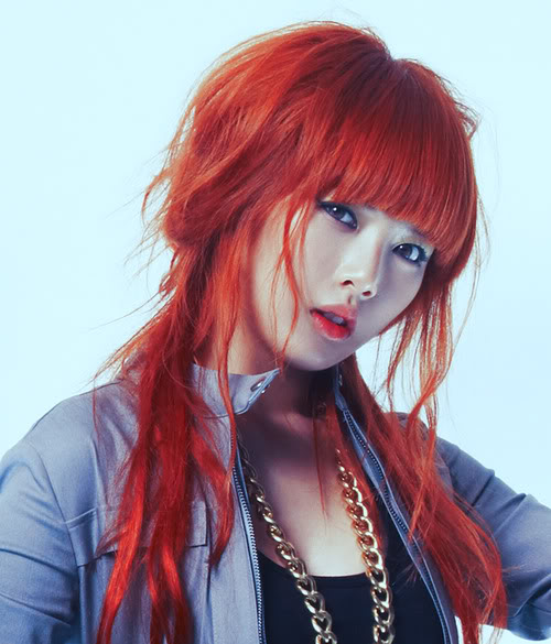 Hyuna with red hair. Tumblr12