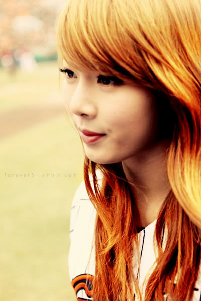 Hyuna with orange hair. Tumblr16