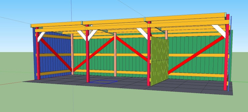 ABRI-BOX 9m x 3m - pour chevaux - Page 3 Vue_3d11