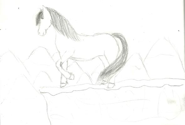 Ein paar Zeichnungen Pferd410