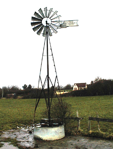 Eolienne, pompage de l'eau, principe de base Eole310