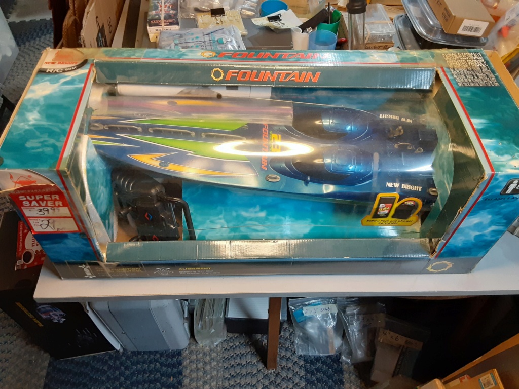A couple of my old dept. store RC boats 20231231