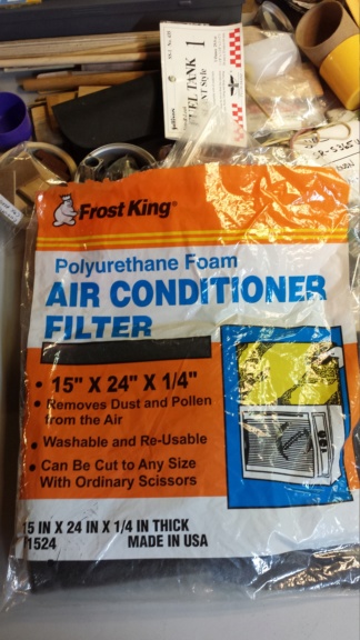 Home made air filter for COX TeeDee09 Polyur11
