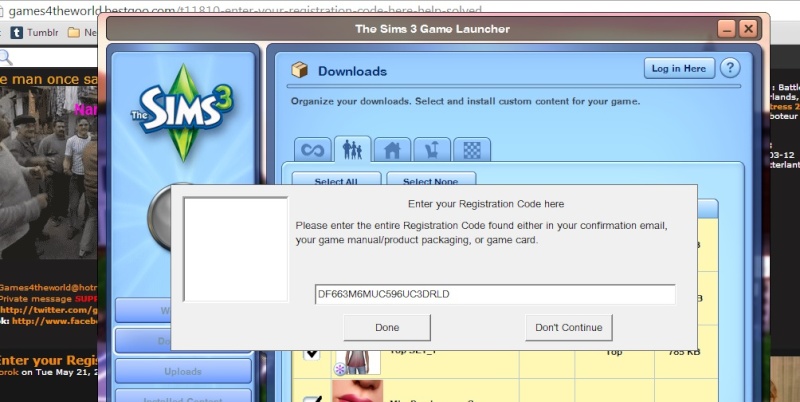 Launcher asking me to enter the registration code... Launch11