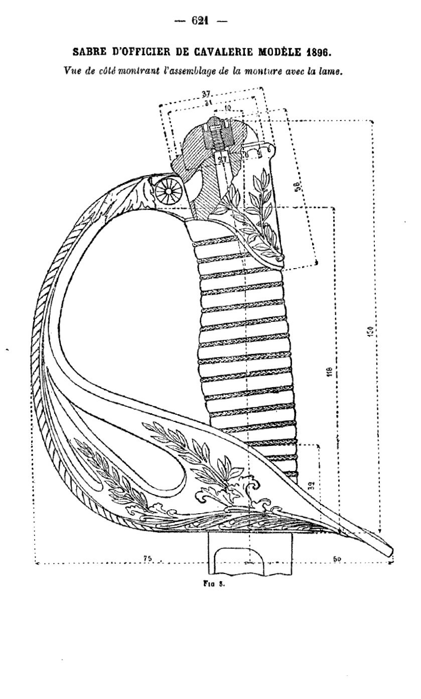 Sabres d'officier de cavalerie modèle 1896 1896-p12