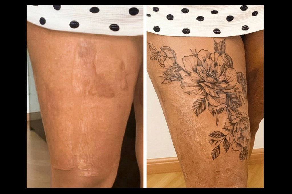 Une artiste réalise des tatouages sur des cicatrices afin que les personnes puissent s’en vanter 385