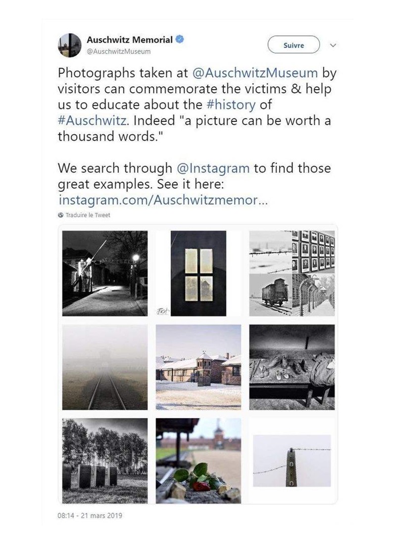 Les selfies irrespectueux dénoncés par le musée d’Auschwitz Sans1724