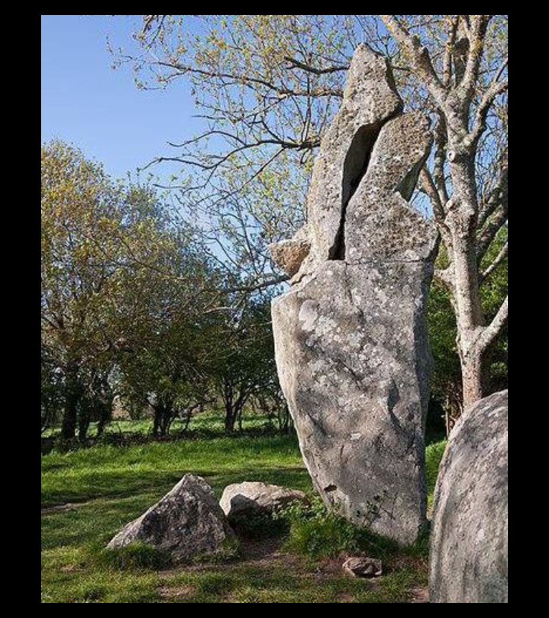 Ces Bretons veulent sauver leur menhir de 7 000 ans, frappé par la foudre Sans2836