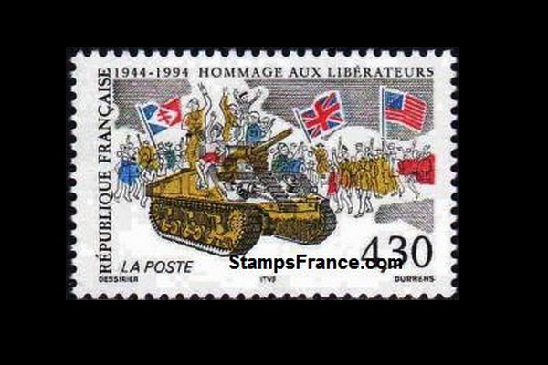 LE DEBARQUEMENT DU 6 JUIN 44 vu par les timbres  Sans6160