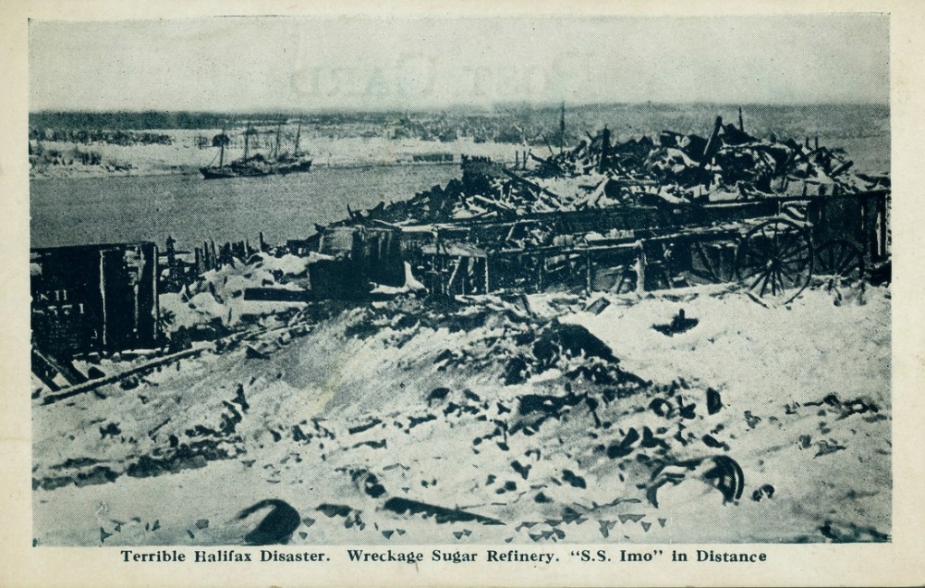 l’explosion causée par le navire français de transport Mont-Blanc et qui est la plus puissante déflagration causée par l’Homme  Sans6199