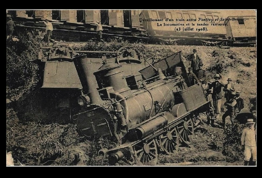 Le 23 juillet 1908, un train déraille entre Pontivy et Saint-Brieuc Sans6295