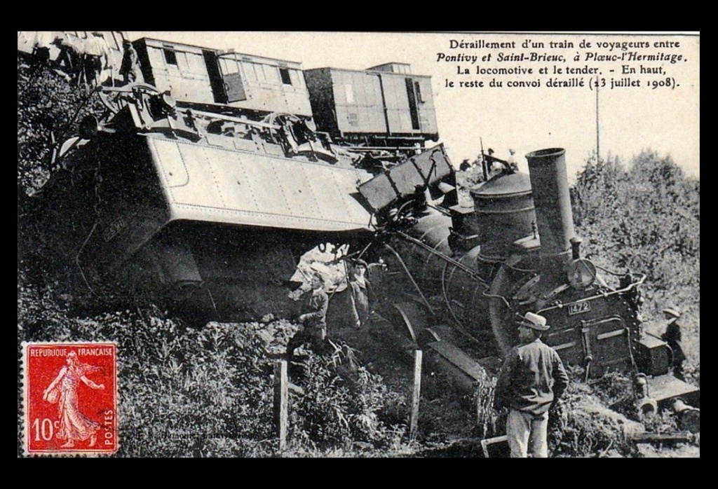 Le 23 juillet 1908, un train déraille entre Pontivy et Saint-Brieuc Sans6297