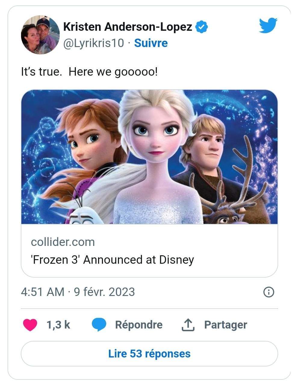 Frozen 3 est annoncé ... et même le 4! Receiv12