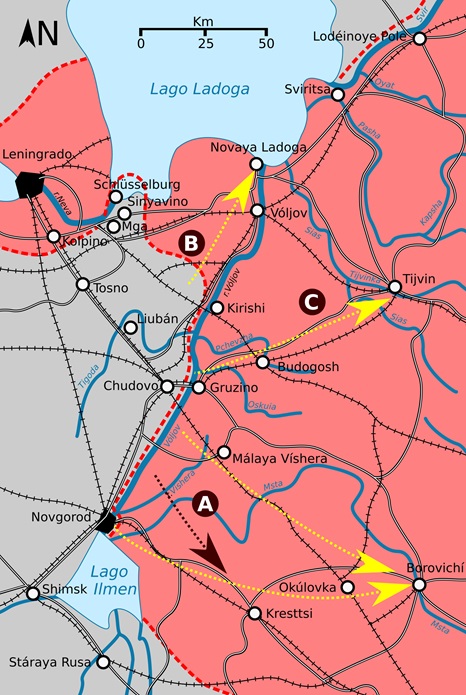 Opération Barbarossa : Pas d'offensive de Tikhvine, Léningrad coupée... Volkho11