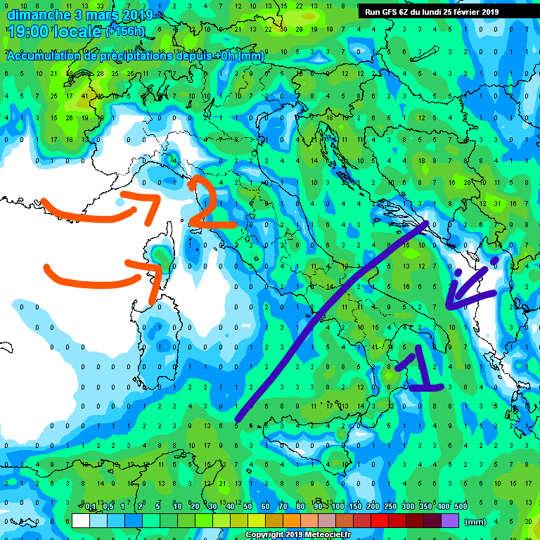 Precipitazioni fino al 3 Marzo 156-7710