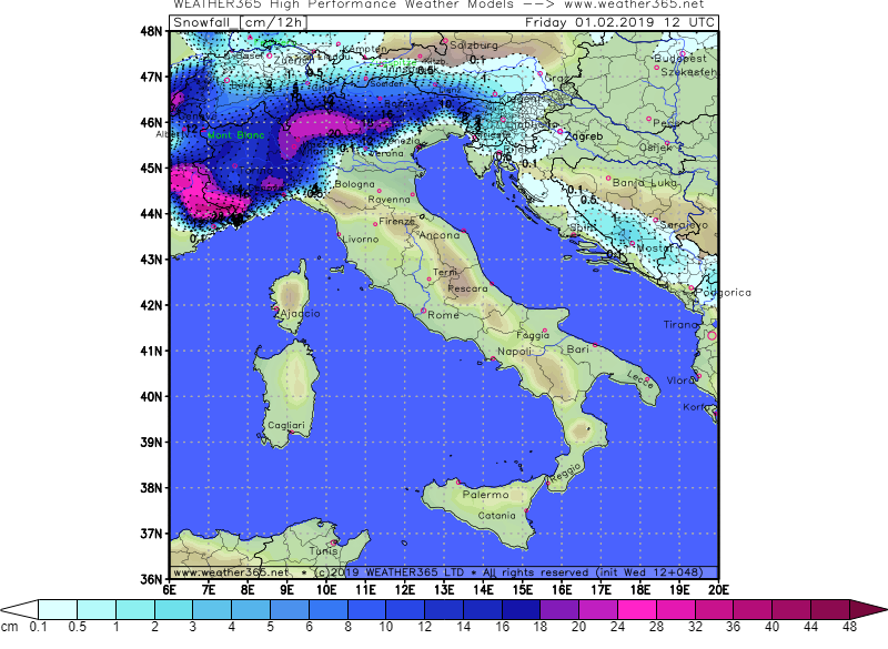 Aggiornamento mappe ITALIA per VENERDI 1 Febbraio Italia11
