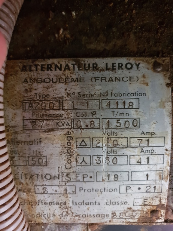 remise en marche d'une génératrice leroy TA200 20190110