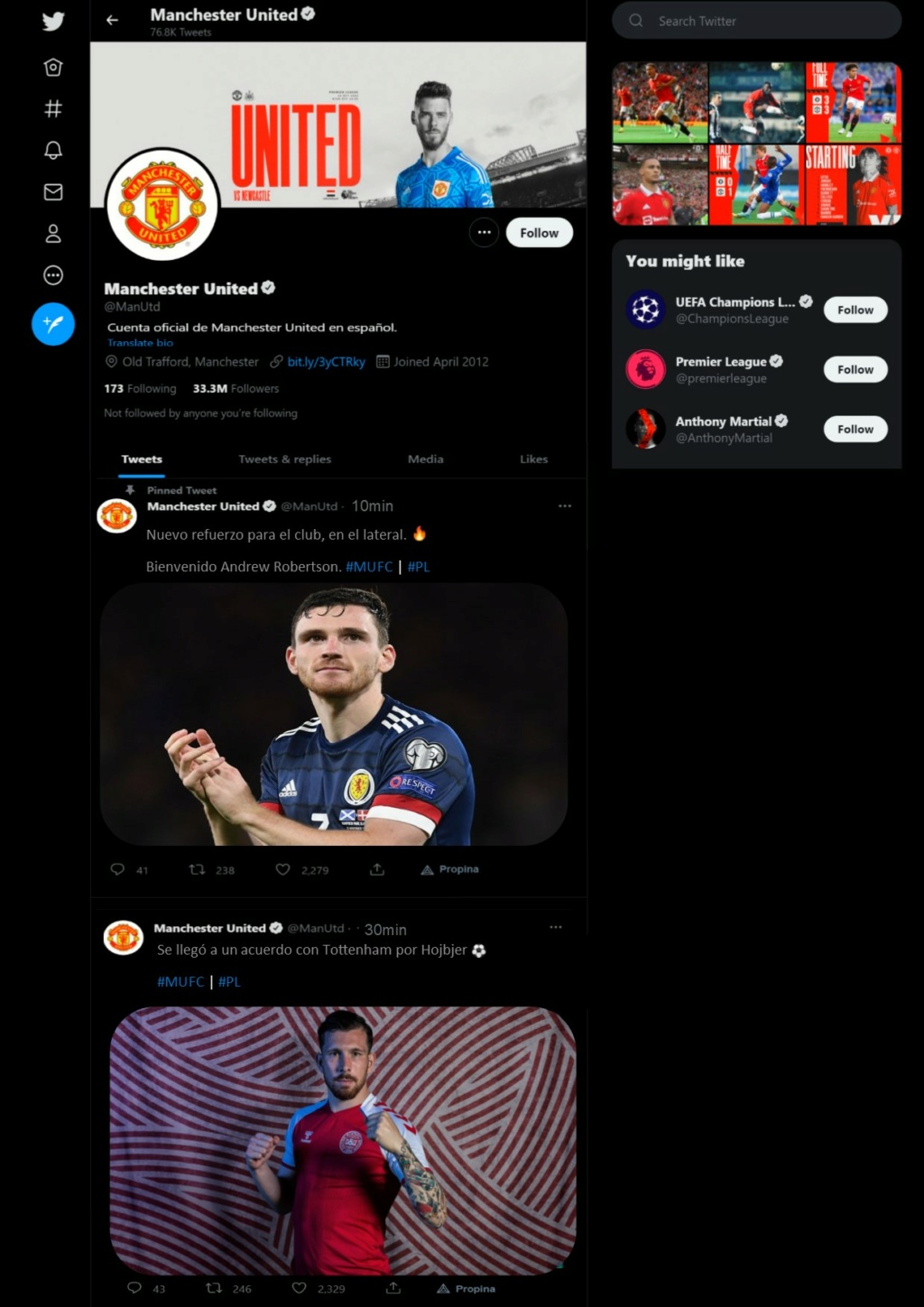 MANCHESTER UNITED | TWITTER Public11