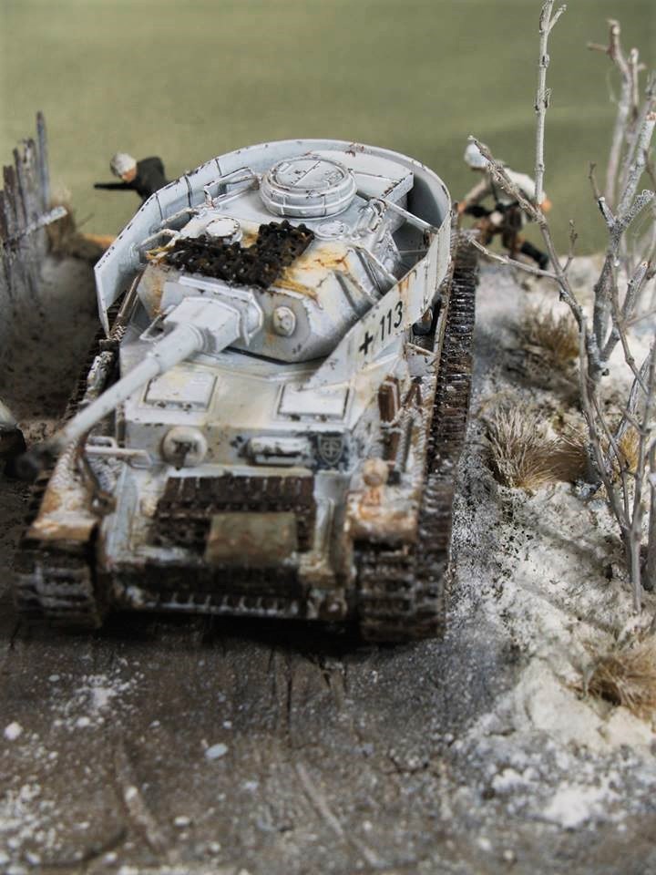 <<WINTER OFFENSIVE>>dio términé  panzer IV Ausf.G hasegawa + ostketten AMC Winter14