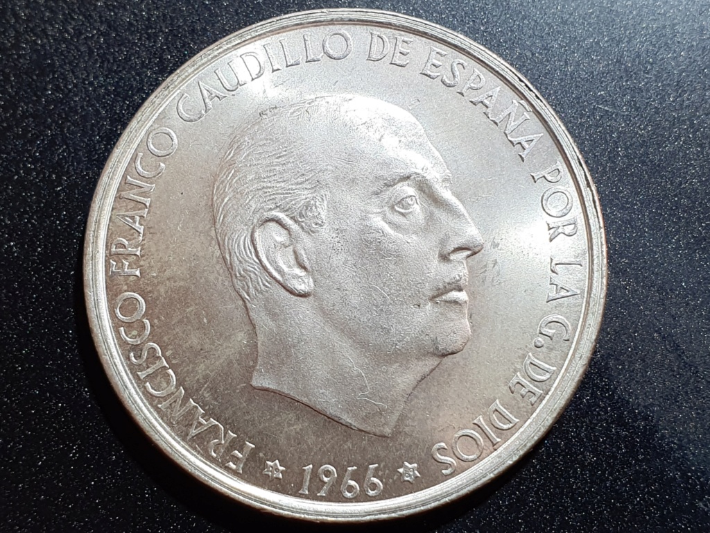 100 Pesetas 1966 (*19-69). Palo recto. Estado Español 20200318