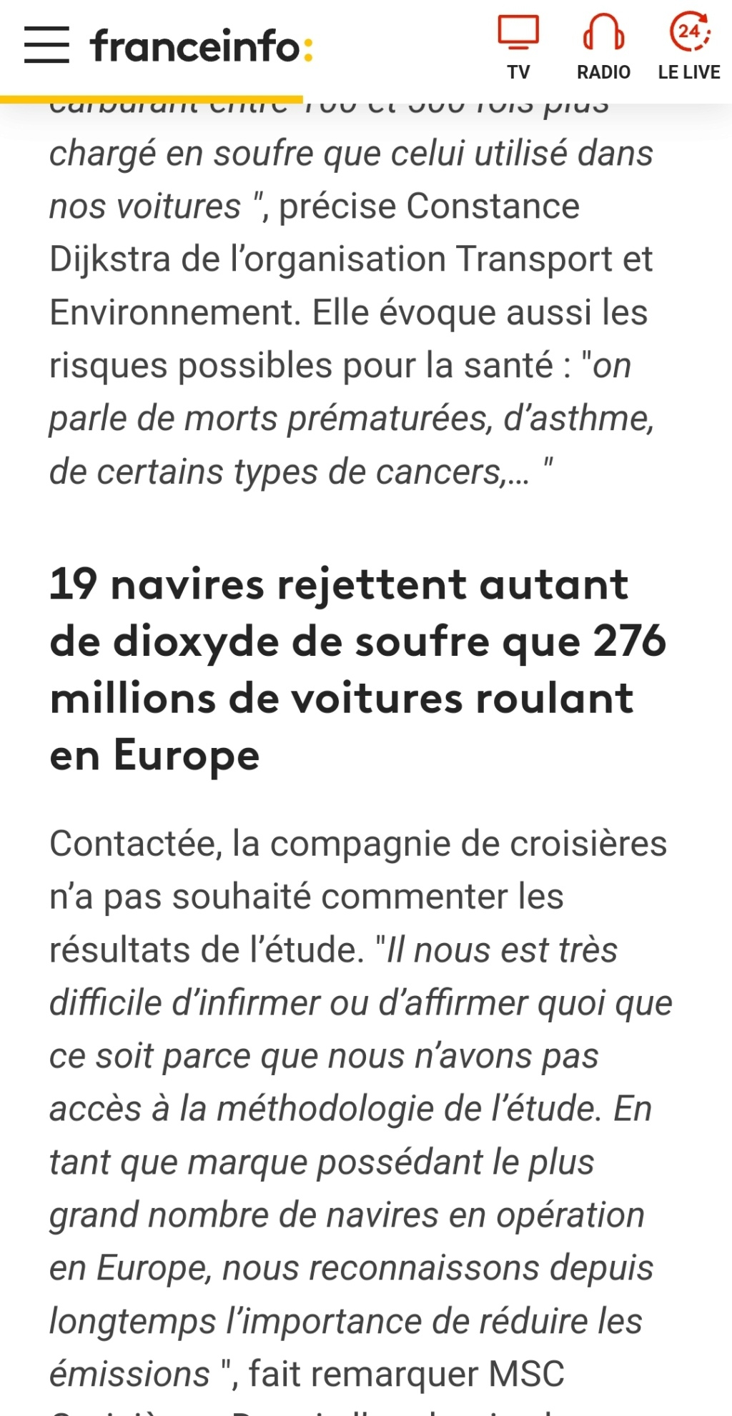 La pollution des véhicules, fake ou réalité. Scree341