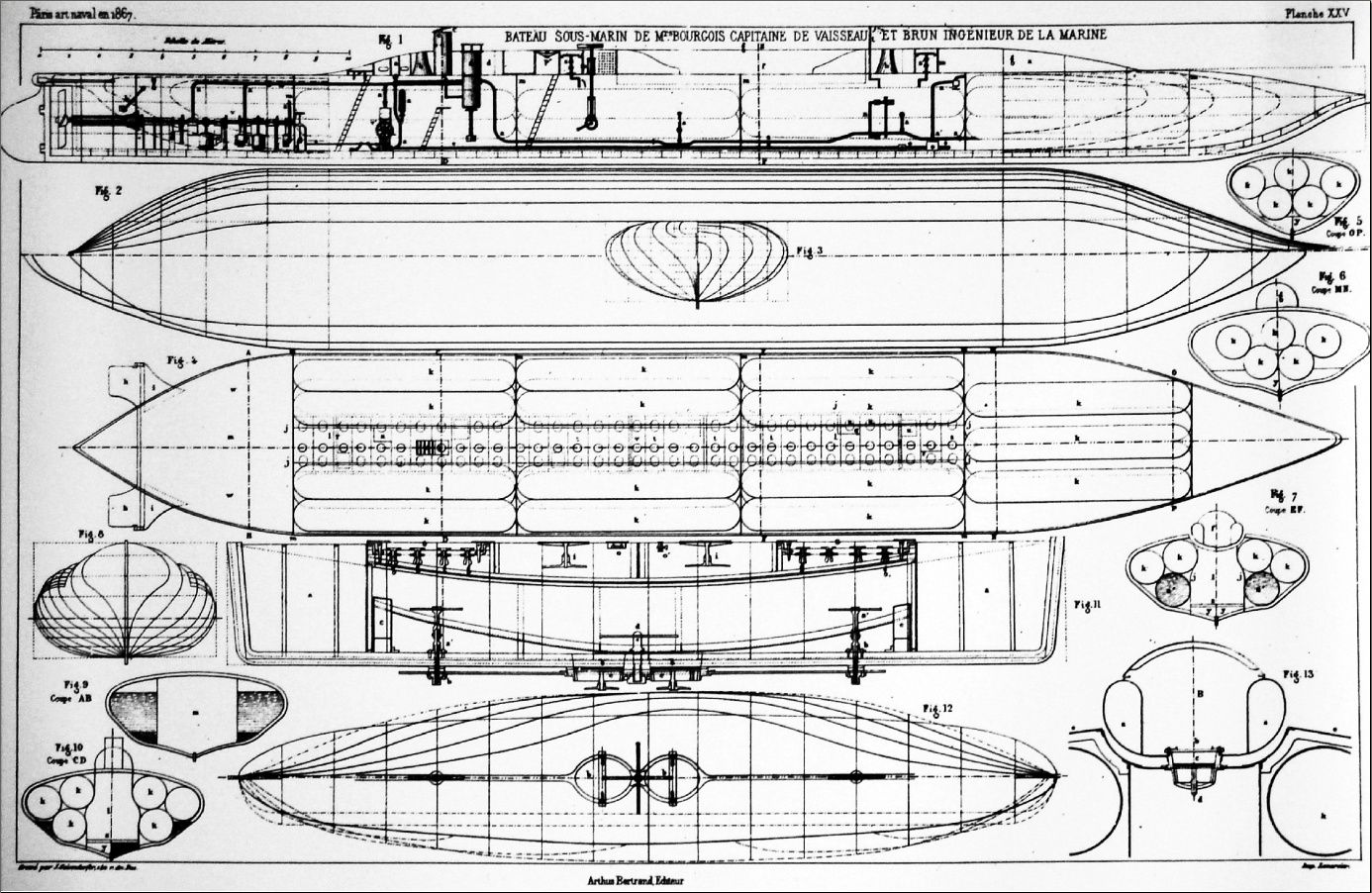 Sous-marin classe Daphné [scratch demi-coque 1/50°] de domicoque - Page 25 5-plan10