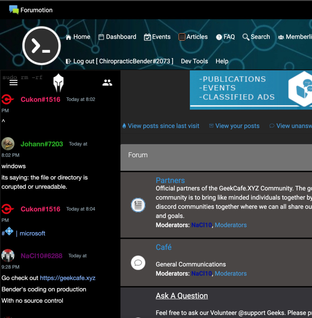 Sticky bar on left side of forums Screen12