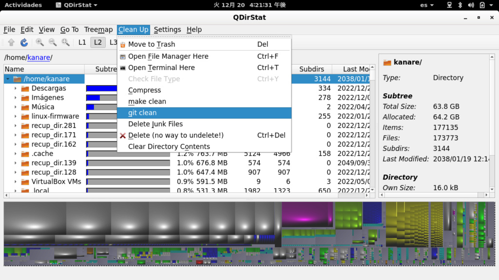 Un simple click  en QdirSat  por error puede borrar todo el disco hoy me ocurrió con Linux Captu141