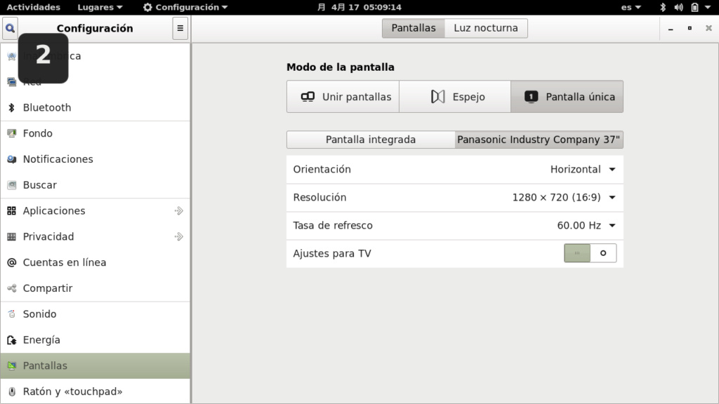 Solucionado  conexión cable HDM1  segunda pantalla en Linux Captu174