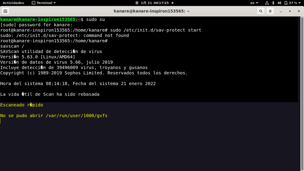  Sophos Anti-Virus for Linux guía de instalación  Captur87